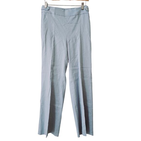 NWT Talbots Linen Blend Light Blue Dress Pants Petite Trousers Size 0 zero - Picture 1 of 9